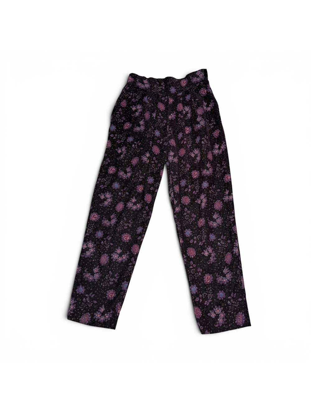 Vintage Laura Ashley Women's Floral Corduroy Pants Size UK 14 / EUR 40 / USA 12